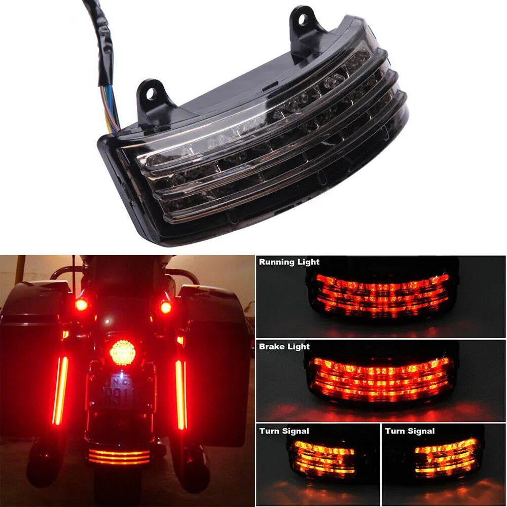 SMOKED TRI BAR REAR LED LIGHT FOR STREET GLIDES - 3IN1