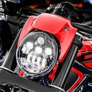 VROD VRSC LED HEADLIGHT BLACK & CHROME
