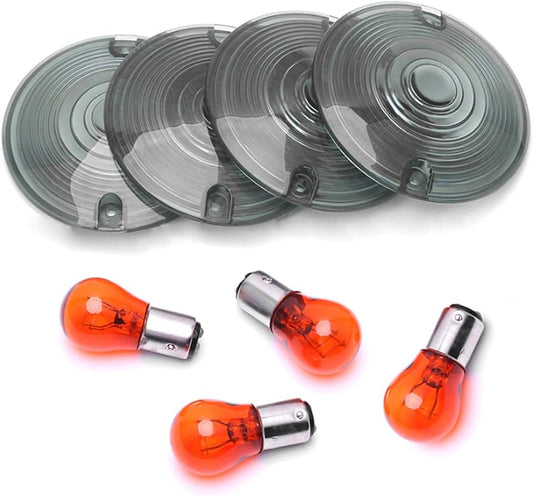 SMOKED LENS KIT FOR ROAD KING AND HERITAGE HARLEY DAVIDSONS