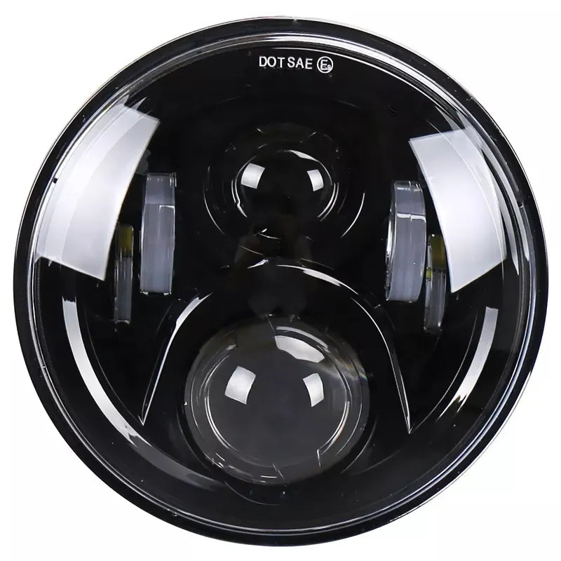 7in LED HEADLIGHT FOR HARLEY DAVIDSON BLACK & CHROME – twofistsforward