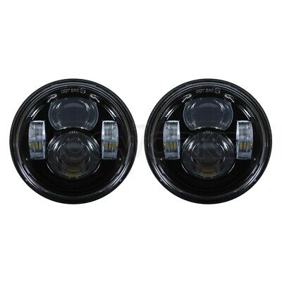 4.65IN LED HEADLIGHT FOR HARLEY DAVIDSON FATBOB BLACK & CHROME